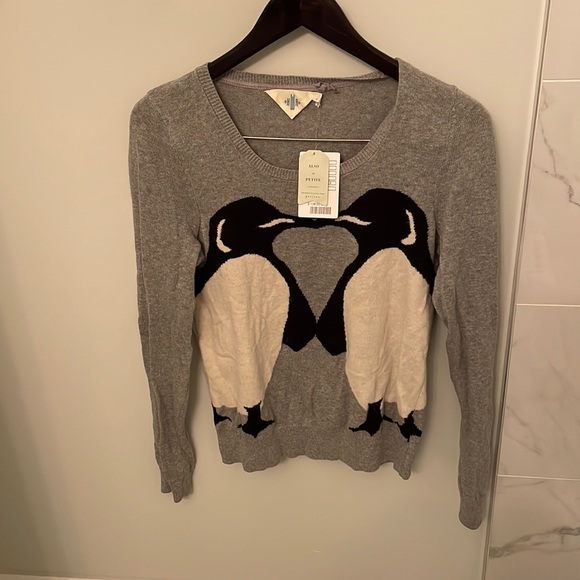 Cute Penguin sweater from Anthropology size M NWT - Picture 1 of 2